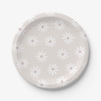 Plato De Papel Placa Fiesta de flores Boho