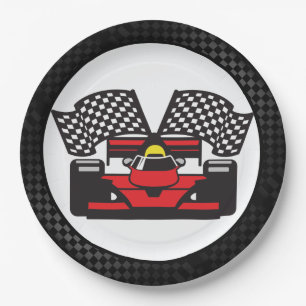 Plato De Papel Placa Fiesta de papel de diseño de coches de carre