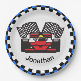 Plato De Papel Placa Fiesta de papel de diseño de coches de carre