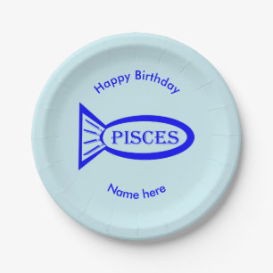 Plato De Papel Placa Fiesta de papel de pescado con signo estrell