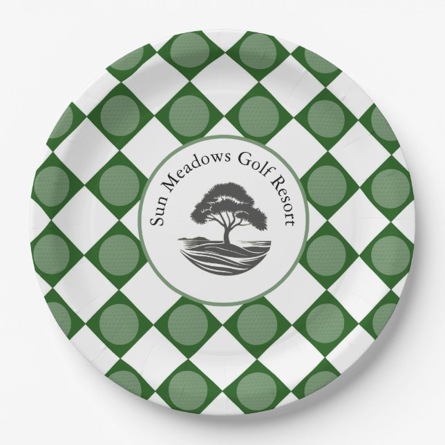 Plato De Papel Placa Fiesta de Sun Meadows Golf (Anverso)