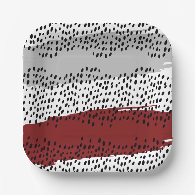 Plato De Papel Placa Fiesta del espíritu de la universidad (Anverso)