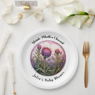 Plato De Papel Placa Fiesta escocesa de personalizable