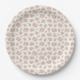 Plato De Papel Placa Fiesta floral de oca suave - Floral vintage