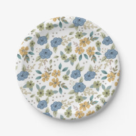 Plato De Papel Placa Fiesta floral Moody Blues