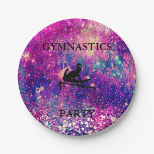 PLATO DE PAPEL PLACA FIESTA GIMNASTICA