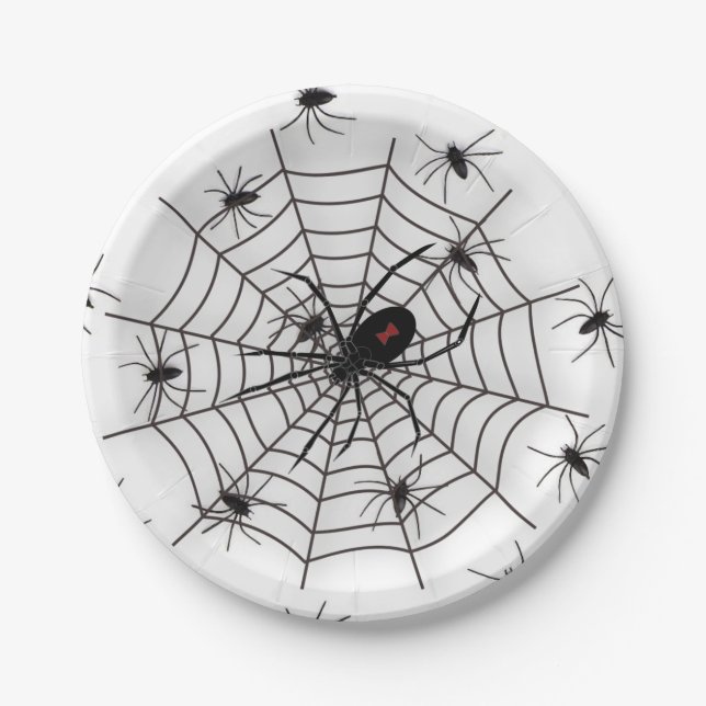 Plato De Papel Placa Fiesta Spider (Anverso)