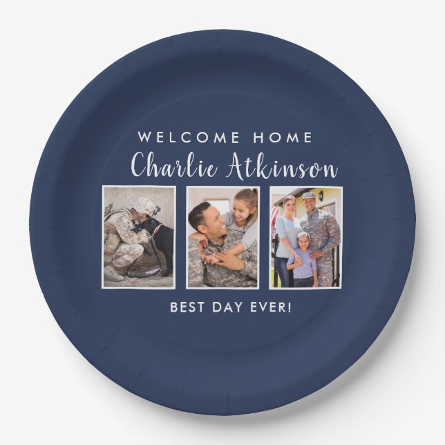 Plato De Papel Placa fotográfica de fiesta sorpresa (Anverso)