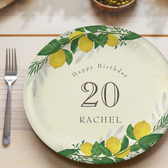 Plato De Papel Placa fresca de papel de limón de cumpleaños (Subido por el creador)