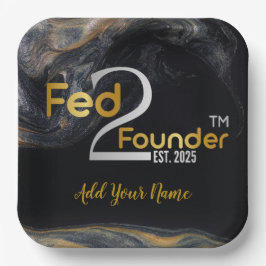 Plato De Papel Placa fundadora Fed2Founder