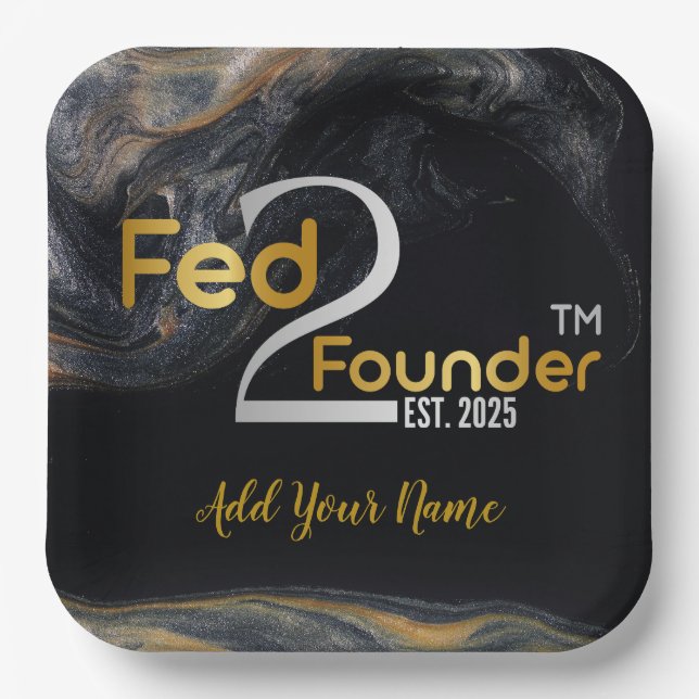 Plato De Papel Placa fundadora Fed2Founder (Anverso)