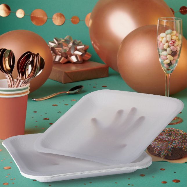 Plato De Papel Placa Halloween de miedo personalizable (Multi)