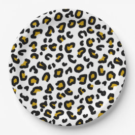 Plato De Papel Placa leopardo