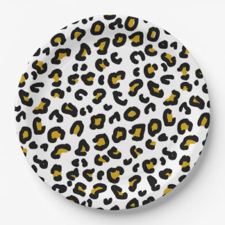 Plato De Papel Placa leopardo
