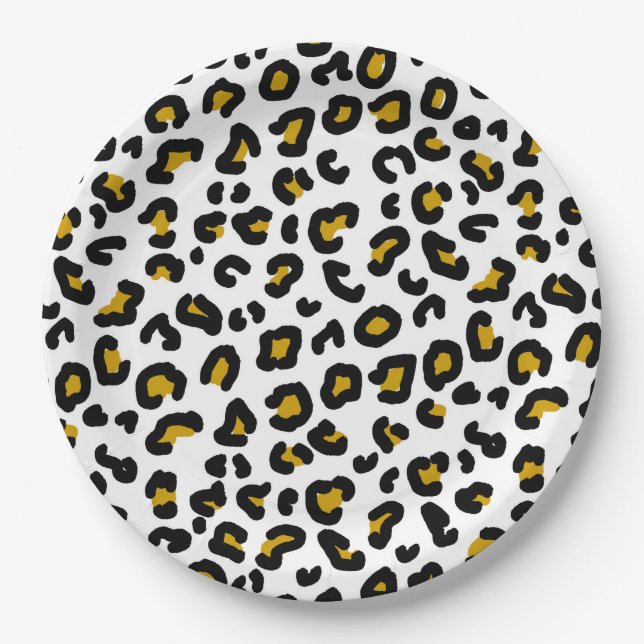 Plato De Papel Placa leopardo (Anverso)