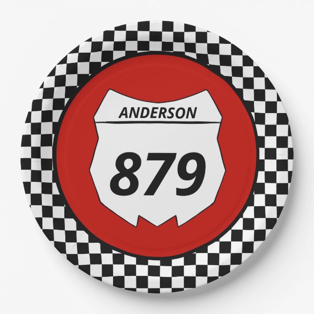 Plato De Papel Placa número de motocicleta sucia Personalizado Mo (Anverso)