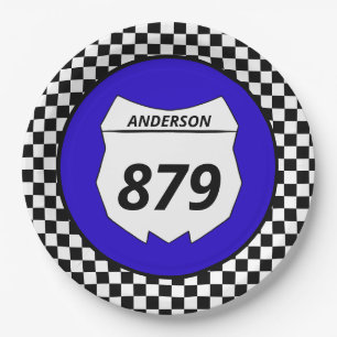 Plato De Papel Placa número de motocicleta sucia Personalizado Mo