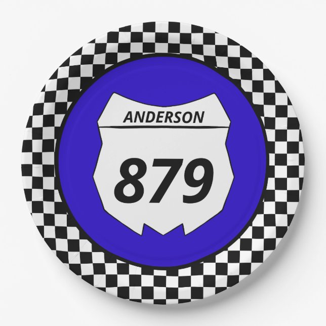 Plato De Papel Placa número de motocicleta sucia Personalizado Mo (Anverso)