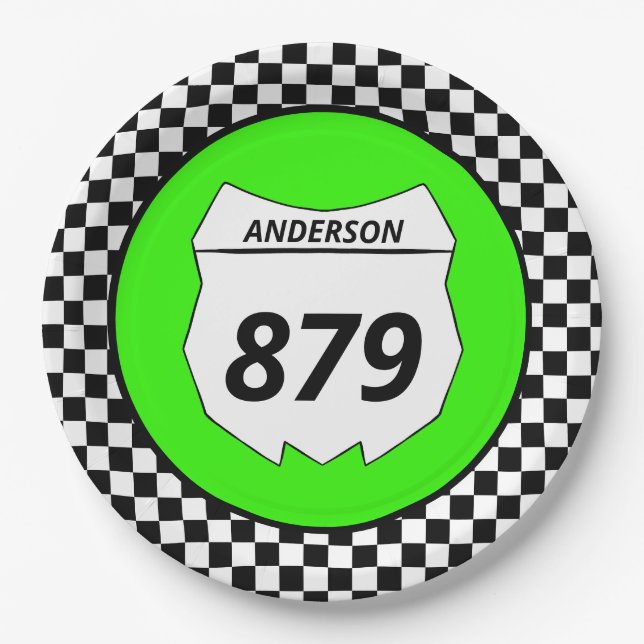 Plato De Papel Placa número de motocicleta sucia Personalizado Mo (Anverso)