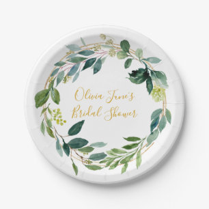Plato De Papel Placa personalizada, eucalipto botánico