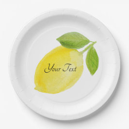 Plato De Papel Placa personalizada personalizado del limón