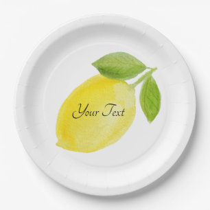 Plato De Papel Placa personalizada personalizado del limón