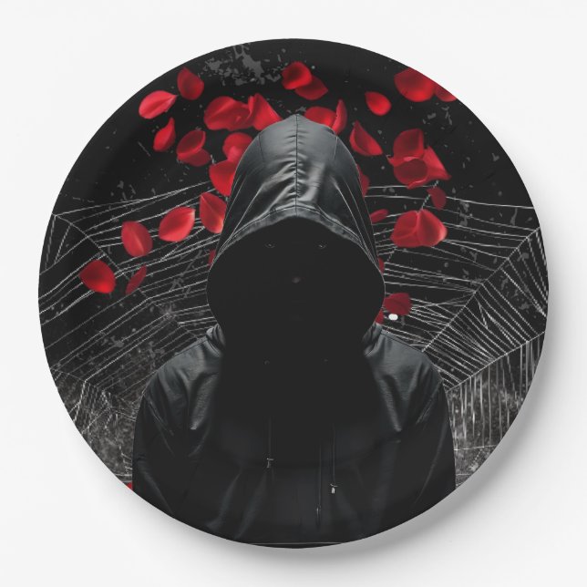 Plato De Papel Placa redonda de papel de 9" que contiene Adeline  (Anverso)