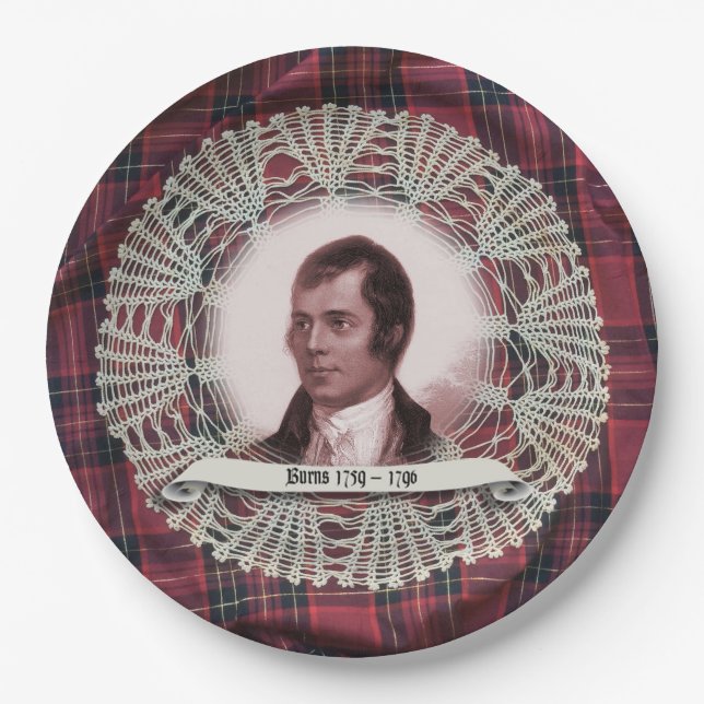 Plato De Papel Placa Robbie Burns Highland (Anverso)