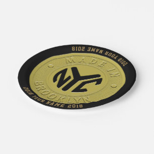 Plato De Papel placa simbólica del fiesta de 08of12 Brooklyn