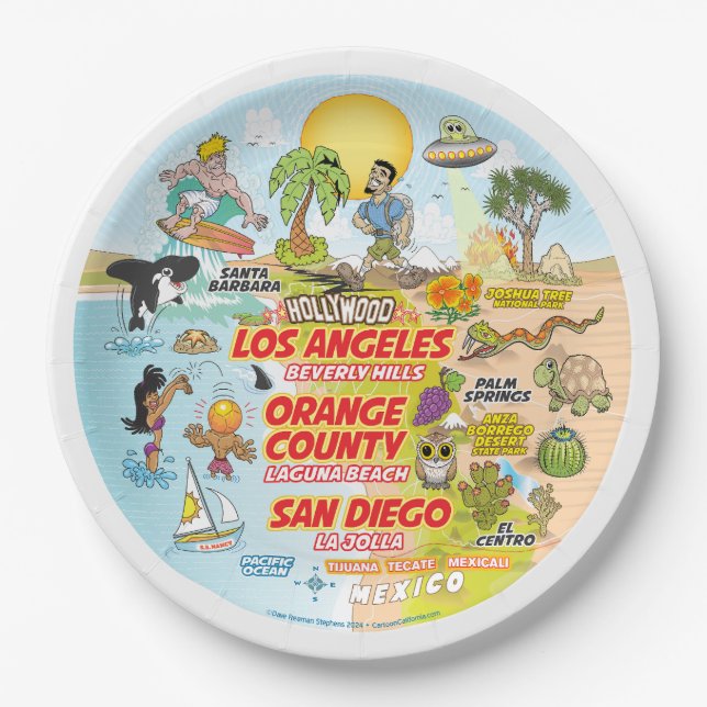 Plato De Papel Placa SoCal (Anverso)