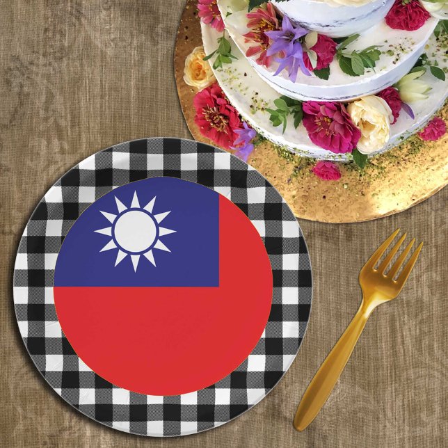 Plato De Papel Placa taiwanesa, plataforma de búfalos y bandera t (Subido por el creador)