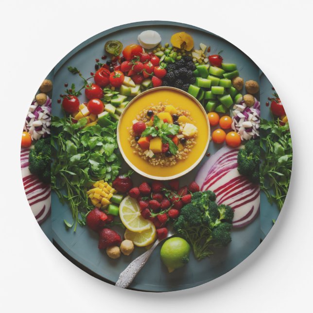 Plato De Papel placa veg (Anverso)