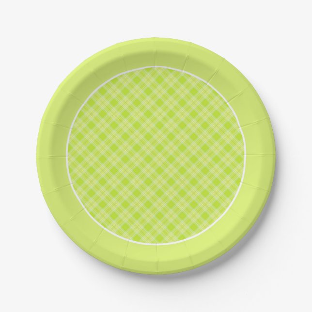 Plato De Papel Placa verde claro (Anverso)