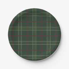 Plato De Papel Placa verde oscuro tradicional