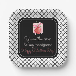 Plato De Papel Placas 7" del Día de Galentina