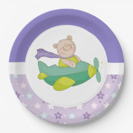 Plato De Papel Placas Adorables Pastel Teddy Bear Paper