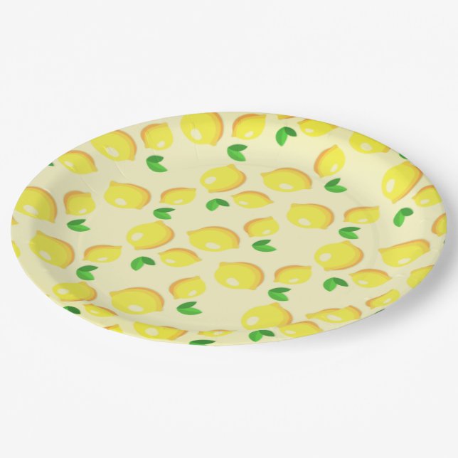 Plato De Papel Placas amarillas de papel limón (Angular)