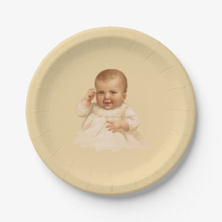 Plato De Papel Placas antiguas de papel para bebés