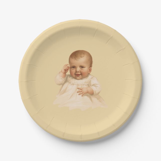 Plato De Papel Placas antiguas de papel para bebés (Anverso)