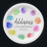 Plato De Papel Placas artísticas de cumpleaños, pintar placas de<br><div class="desc">Placas de cumpleaños de arte,  placas de cumpleaños de pintura,  planchas de pintura y pintura,  decoraciones de fiesta de arte,  decoración de fiestas de pintura, </div>