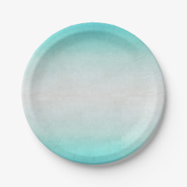 Plato De Papel Placas azules de Ombre