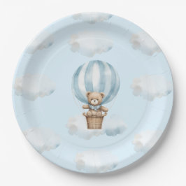 Plato De Papel Placas Baby Shower de Teddy Bear Boy