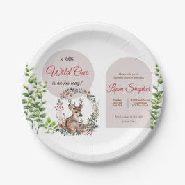 Plato De Papel Placas Baby Shower de Woodland Sweet Imprimibles