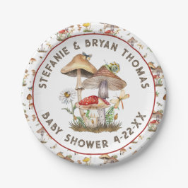 Plato De Papel Placas Baby Shower para hongos acuáticos | Whimsic