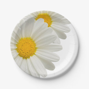 Plato De Papel Placas blancas de la comida campestre del fiesta