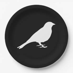 Plato De Papel Placas blancas de papel para aves
