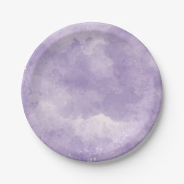 Plato De Papel Placas Boda de acuarela de lavanda