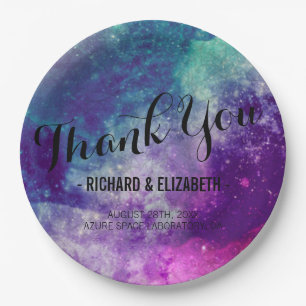 Plato De Papel Placas Bodas de la galaxia Smokey