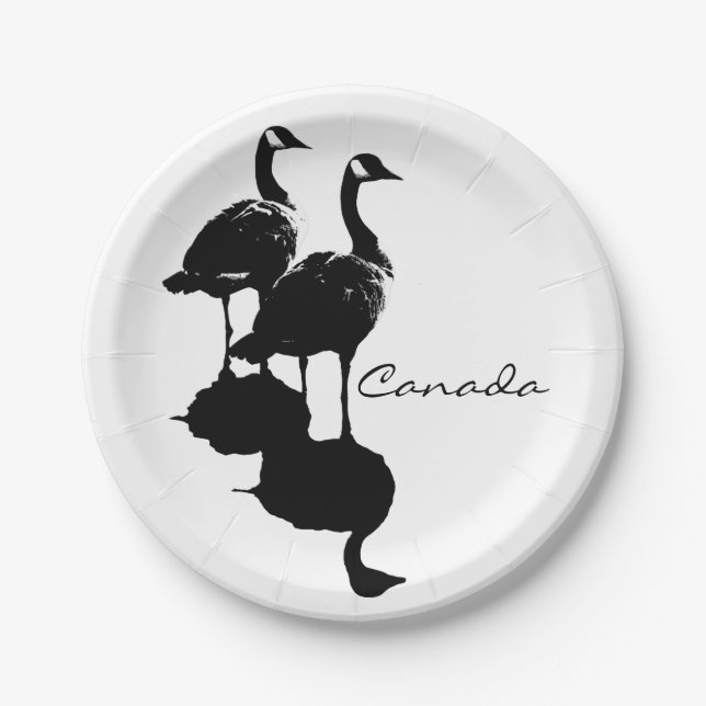 Plato De Papel Placas Canadá de papel para el día (Anverso)