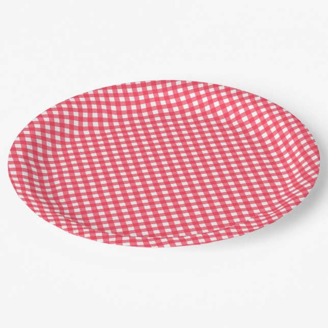 PLATO DE PAPEL PLACAS CHEX 7-WATERMELON DE PAPEL ROJO (Angular)